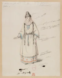 Gounod - Krwawa zakonnica - Cztery modele kostiumów autorstwa Paula Lormiera - 2. Czeski wieśniak