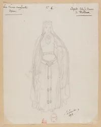 Gounod - Krwawa zakonnica - Cztery modele kostiumów autorstwa Paula Lormiera - 4. Agnes, córka barona Moldawa