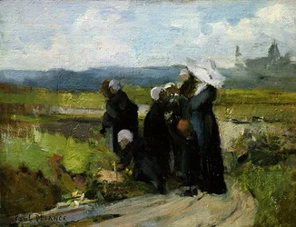 Sieroty z Bayeux (olej na panelu)