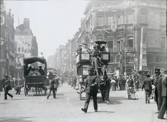 Ludgate Circus, Londyn, przygotowany na Jubileusz Królowej, 1897