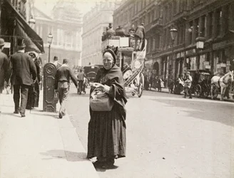 Sprzedawca zapałek, Ludgate Hill, Londyn, 1893