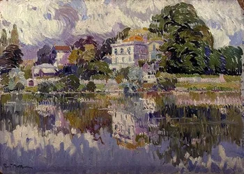 Narożnik parku (olej na pokładzie)