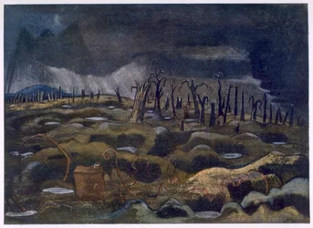 Nightfall, z brytyjskich artystów na froncie, kontynuacja frontu zachodniego, część trzecia, Paul Nash