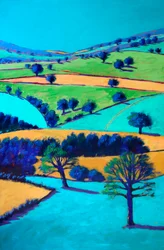 Cotswold Valley, 2024 (akryl na płycie)