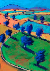 Crickley Hill Spring, 2024 (akryl na płycie)