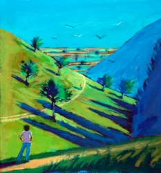 Valley, 2024 (akryl na papierze)
