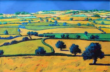 Biały Krzyż (akryl na płycie)