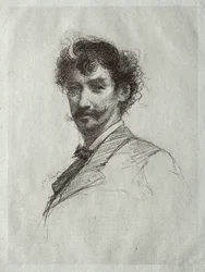 James McNeill Whistler z białym zamkiem i monoklem
