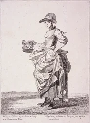 Nosegay i sprzedawca książek z notatkami, Cries of London, 1760