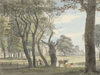 The Gunpowder Magazine, Hyde Park, ok. 1790 (akwarela, długopis i kredka na graficie na papierze)