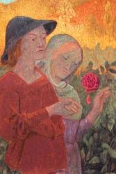 Mignonne, allons voir si la rose, detal, ok. 1910 (olej na płótnie)