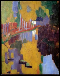 Talizman, leśny aven miłości. Odbicie drewna w wodzie. Obraz Paula Serusiera (1863 - 1927)