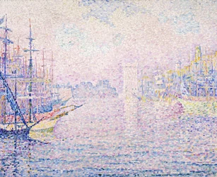 Marsylia Port, poranna mgła, 1906