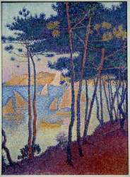 Żagle i sosny Malarstwo Paula Signaca (1863-1935) 1896 Kolekcja prywatna