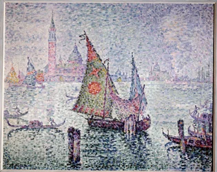 Zielony welon, Wenecja. Obraz Paula Signaca (1863-1935)