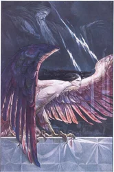 Ariel jako harpia, ilustracja z Burzy, 1908
