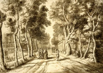 Bezuidenhoutseweg widziana w kierunku Wassenaar, 1756 r.