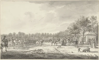 Rewia kawalerii księcia Wilhelma V na Malieveld w Hadze, 1770