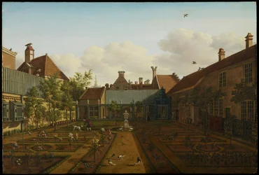 Widok ogrodu przy miejskim domu w Hadze, 1775