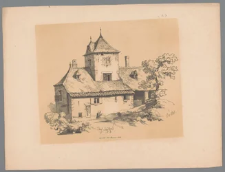 Widok wiejskiego domu w Ixelles Ixelles (tytuł na obiekcie) Malownicze twarze Paulusa Lautersa (tytuł serii) Etrennes pittoresques pour 1839, par Lauters (tytuł serii)