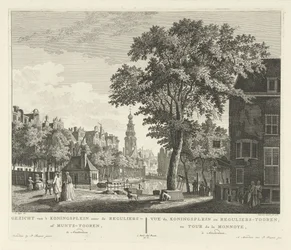 Widok na Munttoren w Amsterdamie Widok z 