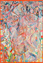 Głowa (olej na papierze)