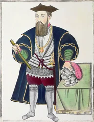 Portret Vasco de Gamy (gwasz na papierze)