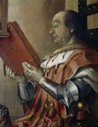 Portret Federico da Montefeltro (1422-1482) z synem Guidobaldo da Montefeltro (1472-1508)