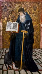 Święty Antoni Opat (tempera na drewnie)