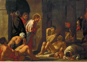 Jezus uzdrawia paralityka (obraz na płótnie)