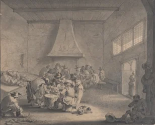 Scena Wartownia, ok. 1700.