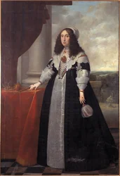 Arcyksiężna Cecile Renee Austrii, królowej Polski - Portret arcyksiężnej Cecylii Renaty Austrii (1611-1644), królowej Polski, autorstwa Danckers de Rij, Peeter (ok. 1605-1661). olej na płótnie