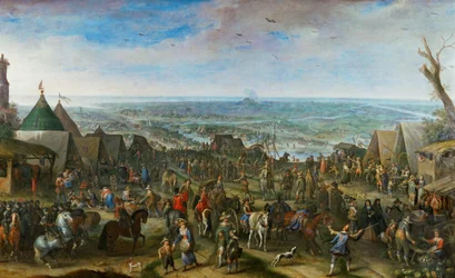 Żołnierze w obozie (miedź)