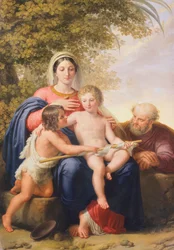 Święta Rodzina ze św. Janem Chrzcicielem (olej na płótnie)