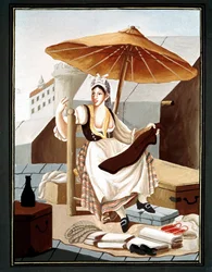 Drobne zajęcie neapolitańskie: wędrowny sprzedawca tkanin i bielizny - (Dawne zajęcie: sprzedawca tkanin i bielizny), XIX wiek, Museo Nazionale di San Martino, Neapol