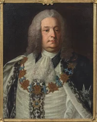 Portret hrabiego Hermana Cedercreutza (1684-1754), autorstwa Fjellstroema, Per Ericssona (1719-1790). olej na płótnie