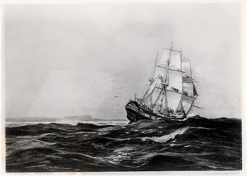 The Endeavour at Sea, 1900, grawerowane przez Lowy