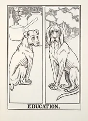 Edukacja, z Fontaine Fables, wyd. 1905