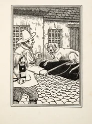 Niewzruszona wierność, z książki Sto anegdot o zwierzętach, wyd. 1924