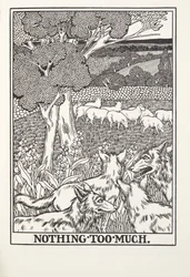 Nic za dużo, z Fontaine Fables, wyd. 1905 (grawerowanie)