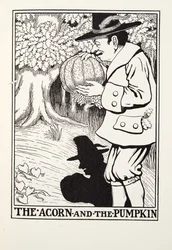 Żołądź i dynia, z Fontaine Fables, wyd. 1905