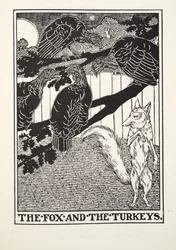 The Fox and the Turkeys, z Fontaine Fables, wyd. 1905