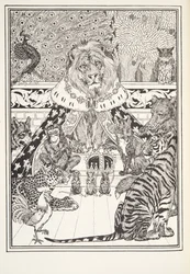 Lew i jego współpracownicy, Frontispiece, z Fontaine Fables, wyd. 1905