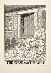 Pielęgniarka i Wilk, z Stu bajek Ezopa, wyd. 1903