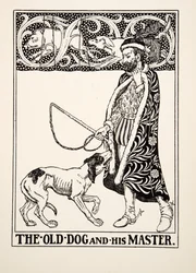 Stary pies i jego pan, z Stu bajek Ezopa, wyd. 1903