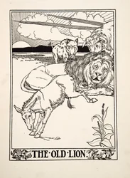 Stary lew, ze Stu bajek Ezopa, wyd. 1903