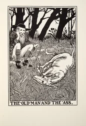 The Old Man and the Ass, z Fontaine Fables, wyd. 1905