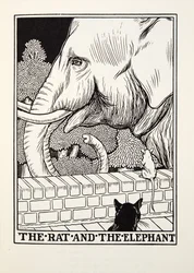 Szczur i słoń, z Fontaine Fables, wyd. 1905