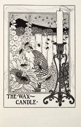 Świeca woskowa, z Fontaine Fables, wyd. 1905