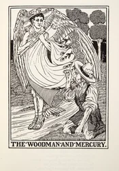 Woodman i Mercury, z Fontaine Fables, wyd. 1905